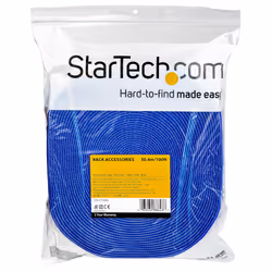StarTech.com 100ft Hook and Loop Roll - Cut-to-Size Reusable Cable Ties - Bulk Industrial Wire Fastener Tape /Adjustable Fabric Wraps Blue / Resuable Self Gripping Cable Management Straps - Additional view 4