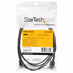 StarTech.com 2m USB A to USB C Charging Cable - Durable Fast Charge & Sync USB 2.0 to USB Type C Data Cord - Rugged TPE Jacket Aramid Fiber M/M 3A Black - Samsung S10, iPad Pro, Pixel - Additional view 6