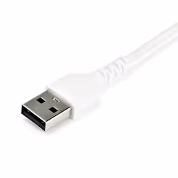 StarTech.com 1m USB A to USB C Charging Cable - Durable Fast Charge & Sync USB 2.0 to USB Type C Data Cord - Rugged TPE Jacket Aramid Fiber M/M 3A White - Samsung S10, iPad Pro, Pixel - Additional view 4