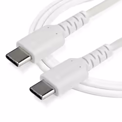 StarTech.com 2m USB C Charging Cable - Durable Fast Charge & Sync USB 2.0 Type C to USB C Laptop Charger Cord - TPE Jacket Aramid Fiber M/M 60W White - Samsung S10 S20 iPad Pro MS Surface - Additional view 4