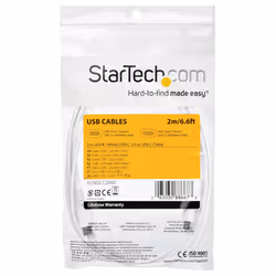 StarTech.com 2m USB C Charging Cable - Durable Fast Charge & Sync USB 2.0 Type C to USB C Laptop Charger Cord - TPE Jacket Aramid Fiber M/M 60W White - Samsung S10 S20 iPad Pro MS Surface - Additional view 6