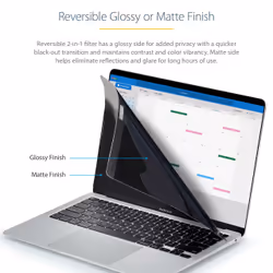 StarTech.com Laptop Privacy Screen for 13 inch MacBook Pro & MacBook Air - Magnetic Removable Security Filter - Blue Light Reducing Screen Protector 16:10 - Matte/Glossy - +/-30 Degree - Additional view 6
