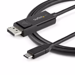 StarTech.com 6ft (2m) USB C to DisplayPort 1.2 Cable 4K 60Hz - Bidirectional DP to USB-C or USB-C to DP Reversible Video Adapter Cable - HBR2/HDR - USB Type C/TB3 Monitor Cable - Additional view 4