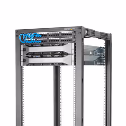 StarTech.com 4-Post 18U Mobile Open Frame Server Rack, Four Post 19" Network Rack with Wheels, Rolling Rack with Adjustable Depth for Computer/AV/Data/IT Equipment - Casters, Leveling Feet or Floor Mounting - Additional view 4