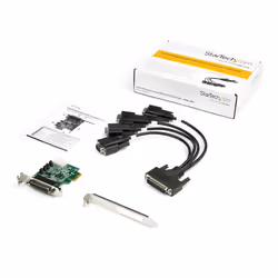 StarTech.com 4-port PCI Express RS232 Serial Adapter Card - PCIe RS232 Serial Host Controller Card - PCIe to Serial DB9 - 16950 UART - Low Profile Expansion Card - Windows/Linux - TAA - Additional view 7