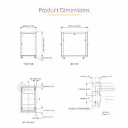 StarTech.com 4-Post 18U Server Rack Cabinet, Lockable 19" Data Rack Cabinet for Computer / AV / IT Equipment, Office / Home Network Rack with Casters & Adjustable Mounting Rails - Additional view 6