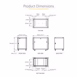 StarTech.com 4-Post 15U Server Rack Cabinet, Lockable 19" Data Rack Cabinet for Computer / AV / IT Equipment, Office / Home Network Rack with Casters & Adjustable Mounting Rails - Additional view 6