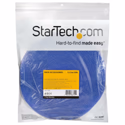 StarTech.com 50ft Hook and Loop Roll - Cut-to-Size Reusable Cable Ties - Bulk Industrial Wire Fastener Tape /Adjustable Fabric Wraps Blue / Resuable Self Gripping Cable Management Straps - Additional view 4