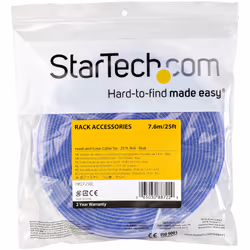 StarTech.com 25ft Hook and Loop Roll - Cut-to-Size Reusable Cable Ties - Bulk Industrial Wire Fastener Tape /Adjustable Fabric Wraps Blue / Resuable Self Gripping Cable Management Straps - Additional view 4