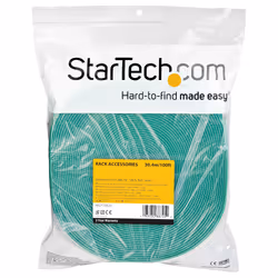 StarTech.com 100ft Hook and Loop Roll - Cut-to-Size Reusable Cable Ties - Bulk Industrial Wire Fastener Tape /Adjustable Fabric Wraps Green / Resuable Self Gripping Cable Management Straps - Additional view 4