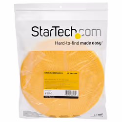 StarTech.com 25ft Hook and Loop Roll - Cut-to-Size Reusable Cable Ties - Bulk Industrial Wire Fastener Tape /Adjustable Fabric Wraps Yellow / Resuable Self Gripping Cable Management Straps - Additional view 4