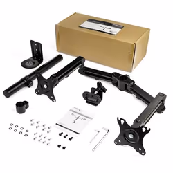 StarTech.com Desk Mount Dual Monitor Arm - Desk Clamp VESA Compatible Monitor Mount for up to 32 inch Displays - Ergonomic Articulating Monitor Arm - Height Adjustable/Tilt/Swivel/Rotating - Additional view 8