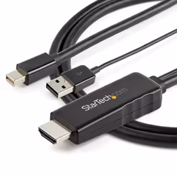 StarTech.com 6ft (2m) HDMI to Mini DisplayPort Cable 4K 30Hz - Active HDMI to mDP Adapter Converter Cable with Audio - USB Powered - Mac & Windows - Male to Male Video Adapter Cable - Additional view 5