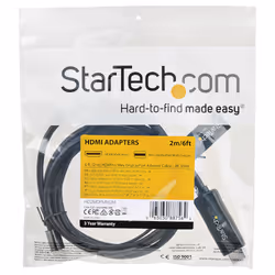 StarTech.com 6ft (2m) HDMI to Mini DisplayPort Cable 4K 30Hz - Active HDMI to mDP Adapter Converter Cable with Audio - USB Powered - Mac & Windows - Male to Male Video Adapter Cable - Additional view 6