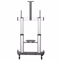 StarTech.com Mobile TV Stand - Heavy Duty TV Cart for 60-100" Display (100kg/220lb) - Height Adjustable Rolling Flat Screen Floor Standing on Wheels - Universal Television Mount w/Shelves - Additional view 4