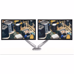 StarTech.com Desk Mount Dual Monitor Arm with USB & Audio - Desk Clamp VESA Mount for up to 32 inch Displays - 2x USB, 2x 3.5mm audio - Ergonomic Full Motion Dual Monitor Arm - Silver - Additional view 5