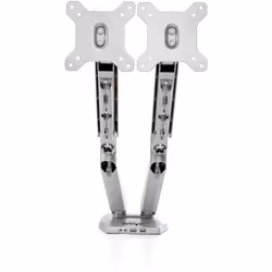 StarTech.com Desk Mount Dual Monitor Arm with USB & Audio - Desk Clamp VESA Mount for up to 32 inch Displays - 2x USB, 2x 3.5mm audio - Ergonomic Full Motion Dual Monitor Arm - Silver - Additional view 8