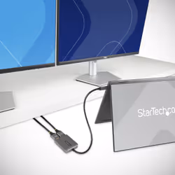 StarTech.com USB-C to Dual HDMI MST HUB - Dual HDMI 4K 60Hz - USB Type C Multi Monitor Adapter for Laptop w/ 1ft/30cm cable - DP 1.4 Multi-Stream Transport Hub - USB-C to HDMI Splitter - Additional view 6