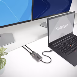 StarTech.com USB-C to Dual HDMI MST HUB - Dual HDMI 4K 60Hz - USB Type C Multi Monitor Adapter for Laptop w/ 1ft/30cm cable - DP 1.4 Multi-Stream Transport Hub - USB-C to HDMI Splitter - Additional view 7