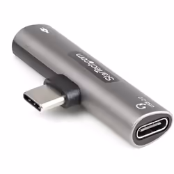 StarTech.com USB C Audio & Charge Adapter - USB-C Audio Adapter w/ USB-C Audio Headphone/Headset Port and 60W USB Type-C Power Delivery Pass-through Charger - For USB-C Phone/Tablet/Laptop - Additional view 4