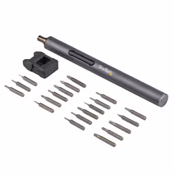 StarTech.com 20-Bit Electric Precision Screwdriver Set - Portable/Mini Battery Powered Bit Driver Kit for Electronic, Laptop, Computer, Tablet & Phone Repairs - Magnetic - Cordless - Additional view 4