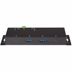StarTech.com 4 Port USB C Hub 10Gbps - Metal Industrial USB-C Hub - 2x USB-C & 2x USB-A - ESD Surge Protection - USB-C or USB-A Host - Self-Powered Mountable USB 3.2 Gen 2 Type-C Hub - Additional view 4