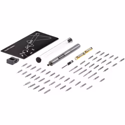 StarTech.com 55-Bit Electric Precision Screwdriver Set - Portable Cordless Battery Powered Bit Driver Kit for Electronic, Laptop, Computers, Tablet & Phone Repairs - Magnetic Work Pad - Additional view 7