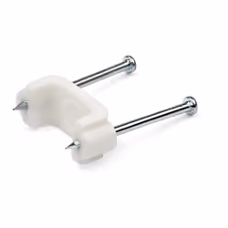 StarTech.com 100 Pack Cable Clips with Nails - Two Steel Nails - Reusable Nail-in Clamps - Brick/Drywall Cable Fasteners - Et ...
