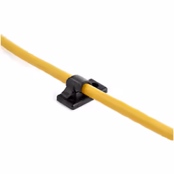 StarTech.com 100 Adhesive Cable Management Clips Black - Network/Ethernet/Office Desk/Computer Cord Organizer - Sticky Cable/Wire Holders - Nylon Self Adhesive Clamp UL/94V-2 Fire Rated - Additional view 6