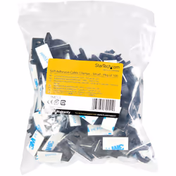 StarTech.com 100 Adhesive Cable Management Clips Black - Network/Ethernet/Office Desk/Computer Cord Organizer - Sticky Cable/Wire Holders - Nylon Self Adhesive Clamp UL/94V-2 Fire Rated - Additional view 8