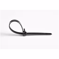 StarTech.com 8"(20cm) Reusable Cable Ties - 1/4"(7mm) wide, 1-7/8"(50mm) Bundle Dia. 50lb(22kg) Tensile Strength, Releasable Nylon Ties, Indoor/Outdoor, 94V-2/UL Listed, 100 Pack - Black - Additional view 4