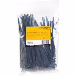 StarTech.com 8"(20cm) Reusable Cable Ties - 1/4"(7mm) wide, 1-7/8"(50mm) Bundle Dia. 50lb(22kg) Tensile Strength, Releasable Nylon Ties, Indoor/Outdoor, 94V-2/UL Listed, 100 Pack - Black - Additional view 6
