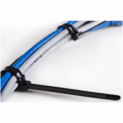 StarTech.com 5"(12cm) Reusable Cable Ties - 1/4"(7mm) wide, 1-1/8"(30mm) Bundle Dia. 50lb(22kg) Tensile Strength, Releasable Nylon Ties, Indoor/Outdoor, 94V-2/UL Listed, 100 Pack - Black - Additional view 4