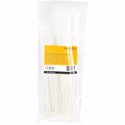 StarTech.com 10"(25cm) Cable Ties - 1/8"(4mm) wide, 2-5/8"(68mm) Bundle Diameter, 50lb(22kg) Tensile Strength, Nylon Self Locking Zip Ties w/ Curved Tip - 94V-2/UL Listed, 100 Pack - White - Additional view 6