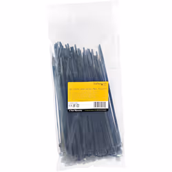 StarTech.com 8"(20cm) Cable Ties - 1/8"(4mm) wide, 2-1/8"(55mm) Bundle Diameter, 50lb(22kg) Tensile Strength, Nylon Self Locking Zip Ties with Curved Tip - 94V-2/UL Listed, 100 Pack - Black - Additional view 6