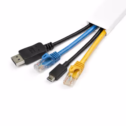 StarTech.com Solid Cable Management Raceway with Adhesive Tape & Cover, 1-1/4"(32mm)W x 3/8"(11mm)H - 3ft(1m) length, PVC Network/Power Cord Hider/Wall Wire Duct, Max 12 Cables, UL Listed