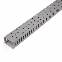 StarTech.com Open Slot Cable Management Raceway with Cover, 3"(75mm)W x 2"(50mm)H - 6.5ft(2m) length - 1/4"(8mm) Slots, PVC Network Cable Hider/Wall Wire Duct, Max 180 Cables, UL Listed