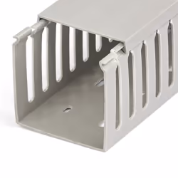 StarTech.com Open Slot Cable Management Raceway with Cover, 3"(75mm)W x 3"(75mm)H - 6.5ft(2m) length - 1/4"(8mm) Slots, PVC Network Cable Hider/Wall Wire Duct, Max 200 Cables, UL Listed