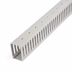 StarTech.com Open Slot Cable Management Raceway with Cover, 2"(50mm)W x 3"(75mm)H - 6.5ft(2m) length - 1/4"(8mm) Slots, PVC Network Cable Hider/Wall Wire Duct, Max 180 Cables, UL Listed