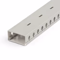 StarTech.com Open Slot Cable Management Raceway with Cover, 2"(50mm)W x 1"(25mm)H - 6.5ft(2m) length - 1/4"(8mm) Slots, PVC Network Cable Hider/Wall Wire Duct, Max 25 Cables, UL Listed