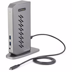 StarTech.com USB-C USB-A Dock - Hybrid Universal USB 3.0 Docking Station for USB-C or USB-A Laptop - Dual Monitor 4K 60Hz HDMI/DisplayPort - 6x USB-A, GbE - USB 3.1 Gen 1 - Windows/Mac - Additional view 5