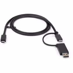 StarTech.com 3ft (1m) USB-C Cable with USB-A Adapter Dongle - Hybrid 2-in-1 USB C Cable w/ USB-A - USB-C to USB-C (10Gbps/100W PD), USB-A to USB-C (5Gbps) - Ideal for Hybrid Docking Station - Additional view 4