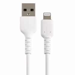 StarTech.com 6 inch (15cm) Durable White USB-A to Lightning Cable - Heavy Duty Rugged Aramid Fiber USB Type A to Lightning Charger/Sync Power Cord - Apple MFi Certified iPad/iPhone 12 - Additional view 5
