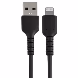 StarTech.com 12inch (30cm) Durable Black USB-A to Lightning Cable - Heavy Duty Rugged Aramid Fiber USB Type A to Lightning Charger/Sync Power Cord - Apple MFi Certified iPad/iPhone 12 - Additional view 5