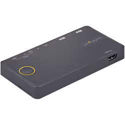 StarTech.com 2 Port Hybrid USB-A + HDMI & USB-C KVM Switch - Single 4K 60Hz HDMI 2.0 Monitor - Compact Desktop and/or Laptop HDMI KVM Switch - USB Bus Powered - Thunderbolt 3 Compatible - Additional view 4