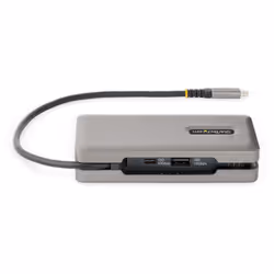 StarTech.com USB-C Multiport Adapter - HDMI/VGA - 4K 60Hz - 3-Port USB Hub - 100W Power Delivery Pass-Through - GbE - Travel Mini Docking Station w/ Charging - 1ft/30cm Wrap-Around Cable - Additional view 6