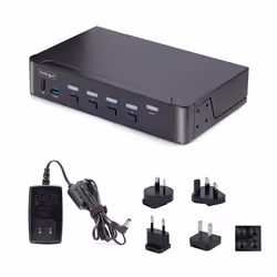 StarTech.com 4-Port DisplayPort KVM Switch, 8K 60Hz / 4K 144Hz, Single Display, DP 1.4, 2x USB 3.0 Ports, 4x USB 2.0 HID Ports, Push-Button & Hotkey Switching, TAA Compliant - OS Independent, Metal Housing - Additional view 6