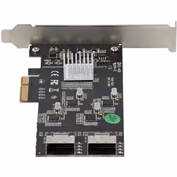 StarTech.com 8 Port SATA PCIe Card - PCI Express 6Gbps SATA Expansion Adapter Card with 4 Host Controllers - SATA PCIe Controller Card - PCI-e x4 Gen 2 to SATA III - SATA HDD/SSD - Additional view 5