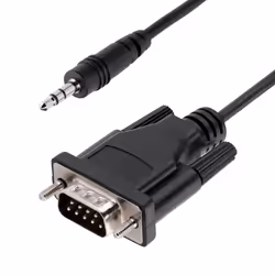 StarTech.com 3ft (1m) DB9 to 3.5mm Serial Cable for Serial Device Configuration, RS232 DB9 Male to 3.5mm Cable Used for Calib ...