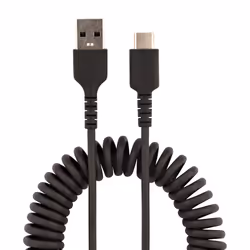 StarTech.com 1m USB A to C Charging Cable, Coiled Heavy Duty Fast Charge & Sync, High Quality USB 2.0 A to USB Type-C Cable, Rugged Aramid Fiber, Durable Male to Male USB Cable - Additional view 4